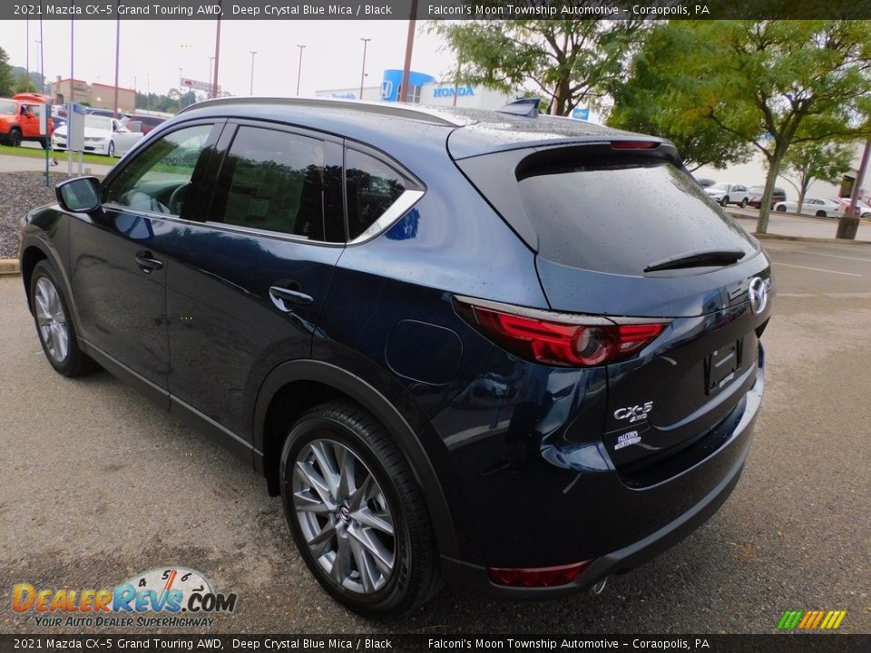 2021 Mazda CX-5 Grand Touring AWD Deep Crystal Blue Mica / Black Photo #5