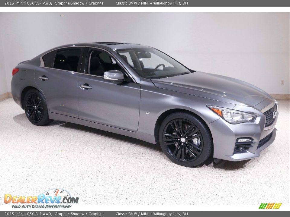 2015 Infiniti Q50 3.7 AWD Graphite Shadow / Graphite Photo #1