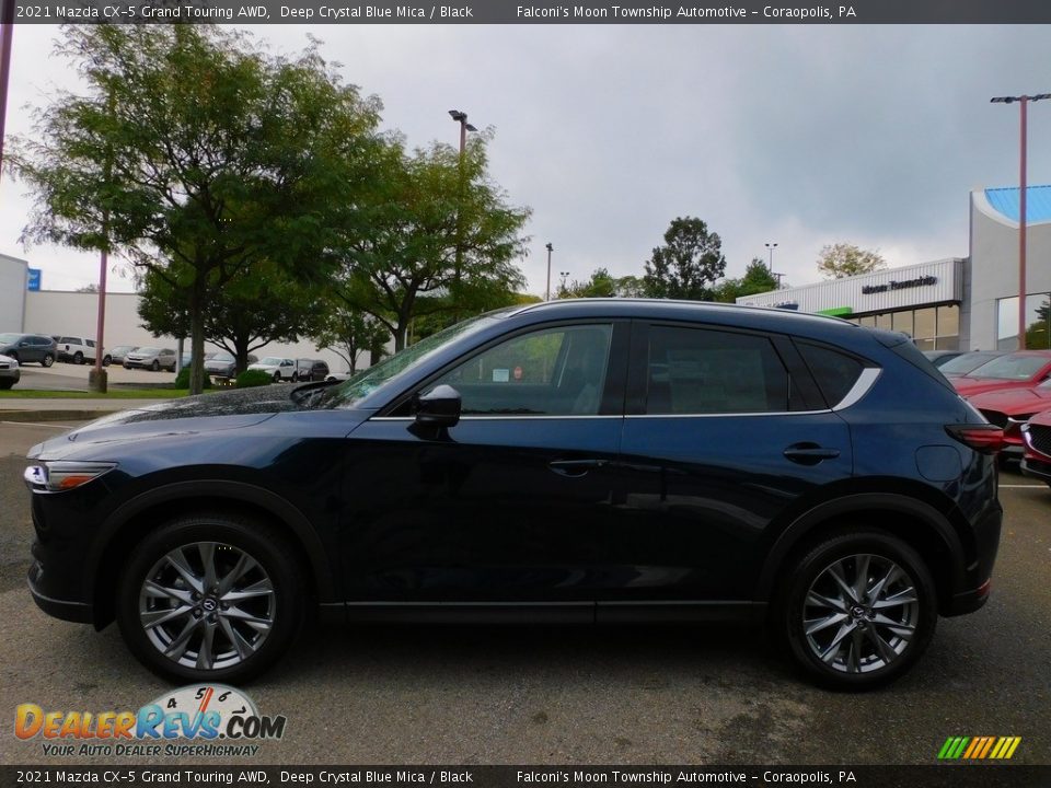 2021 Mazda CX-5 Grand Touring AWD Deep Crystal Blue Mica / Black Photo #6