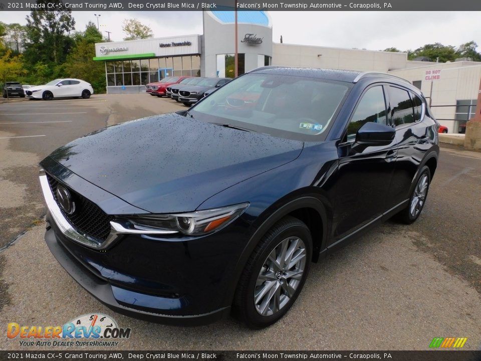 2021 Mazda CX-5 Grand Touring AWD Deep Crystal Blue Mica / Black Photo #7