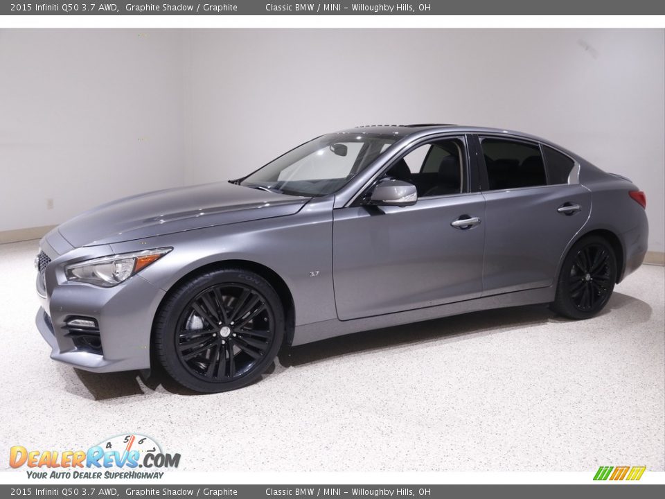 2015 Infiniti Q50 3.7 AWD Graphite Shadow / Graphite Photo #3