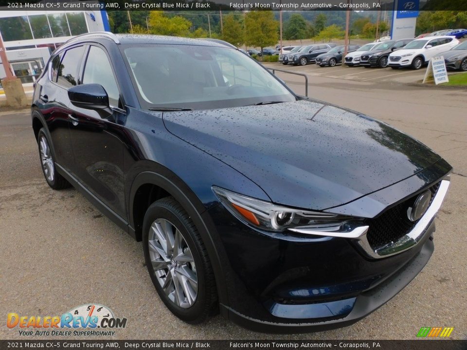 2021 Mazda CX-5 Grand Touring AWD Deep Crystal Blue Mica / Black Photo #9