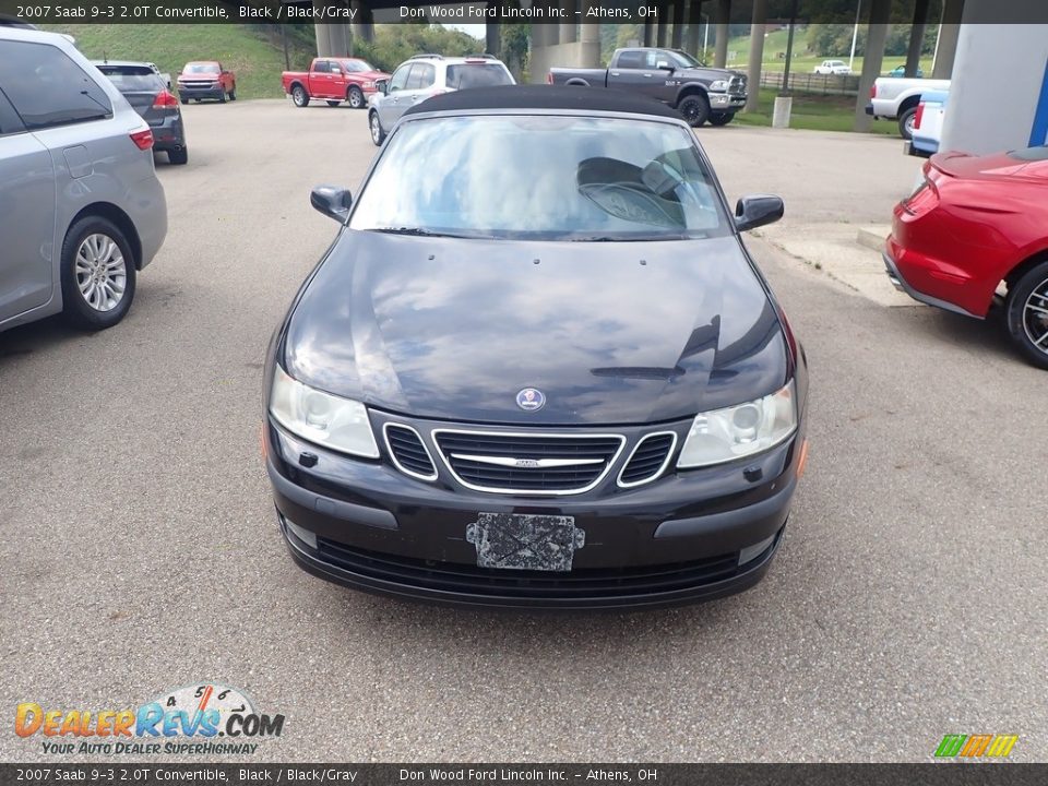 2007 Saab 9-3 2.0T Convertible Black / Black/Gray Photo #4