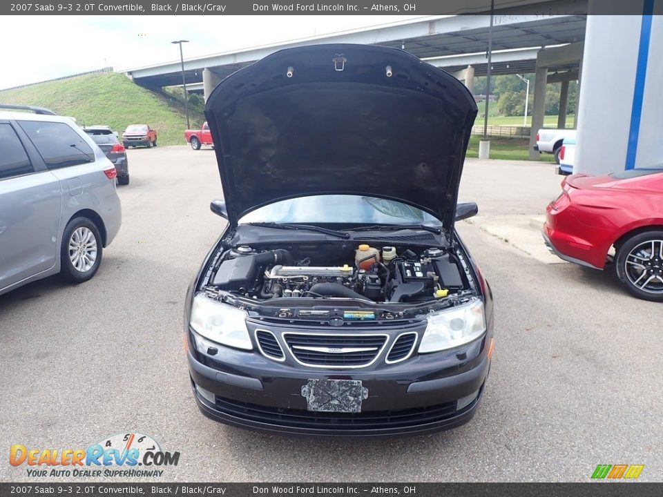 2007 Saab 9-3 2.0T Convertible Black / Black/Gray Photo #5