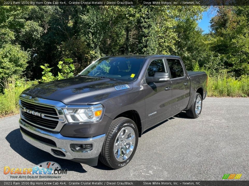 2021 Ram 1500 Big Horn Crew Cab 4x4 Granite Crystal Metallic / Diesel Gray/Black Photo #3