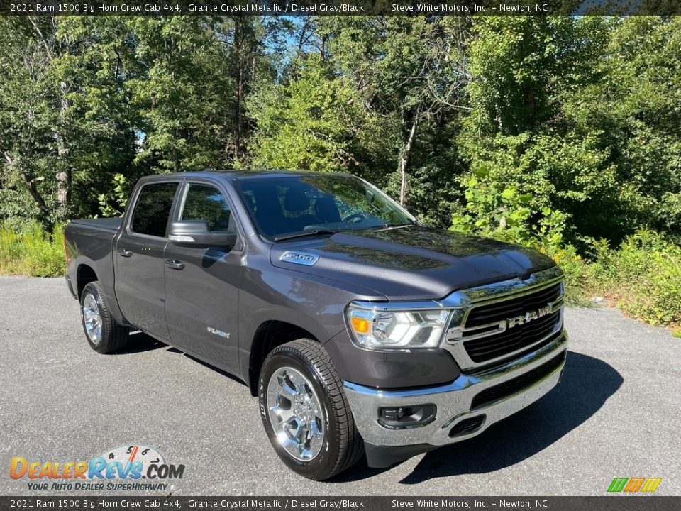 2021 Ram 1500 Big Horn Crew Cab 4x4 Granite Crystal Metallic / Diesel Gray/Black Photo #5