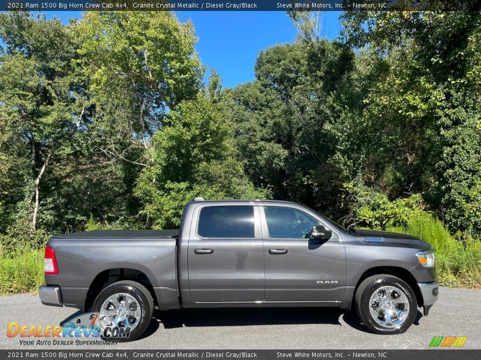 2021 Ram 1500 Big Horn Crew Cab 4x4 Granite Crystal Metallic / Diesel Gray/Black Photo #6