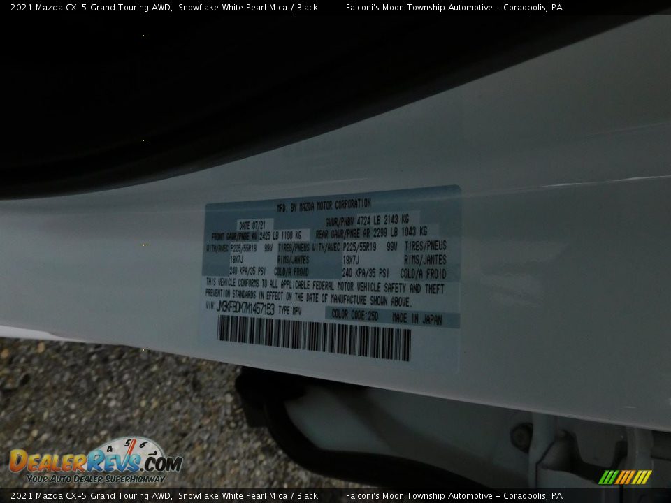 2021 Mazda CX-5 Grand Touring AWD Snowflake White Pearl Mica / Black Photo #20