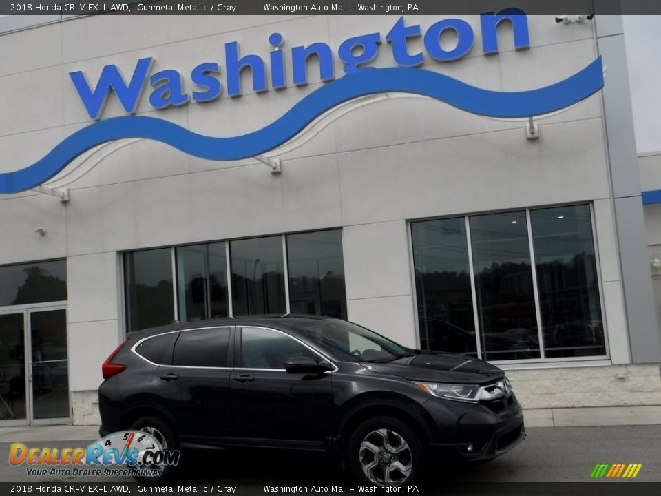 2018 Honda CR-V EX-L AWD Gunmetal Metallic / Gray Photo #2
