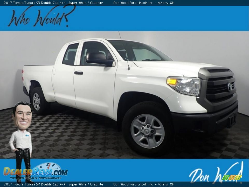 2017 Toyota Tundra SR Double Cab 4x4 Super White / Graphite Photo #1