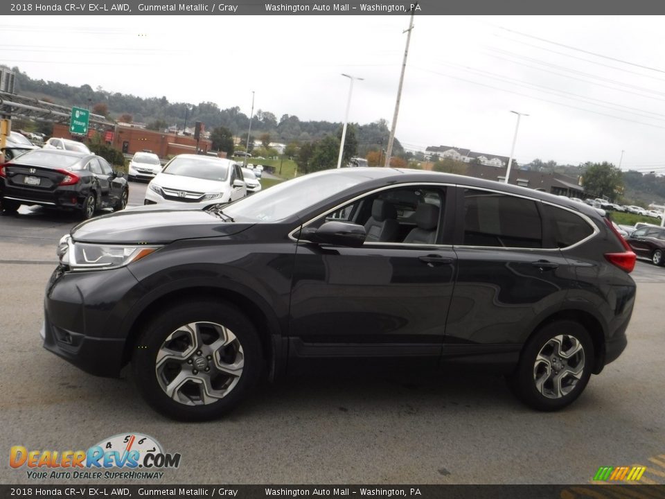 2018 Honda CR-V EX-L AWD Gunmetal Metallic / Gray Photo #6