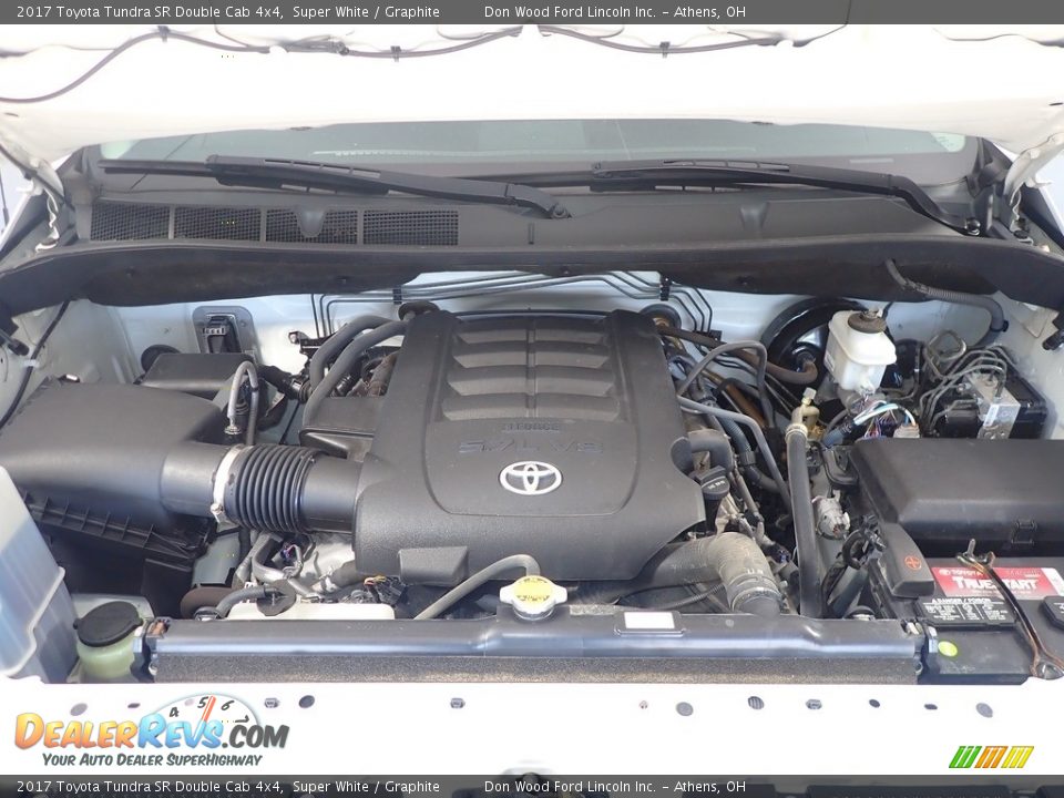 2017 Toyota Tundra SR Double Cab 4x4 Super White / Graphite Photo #7