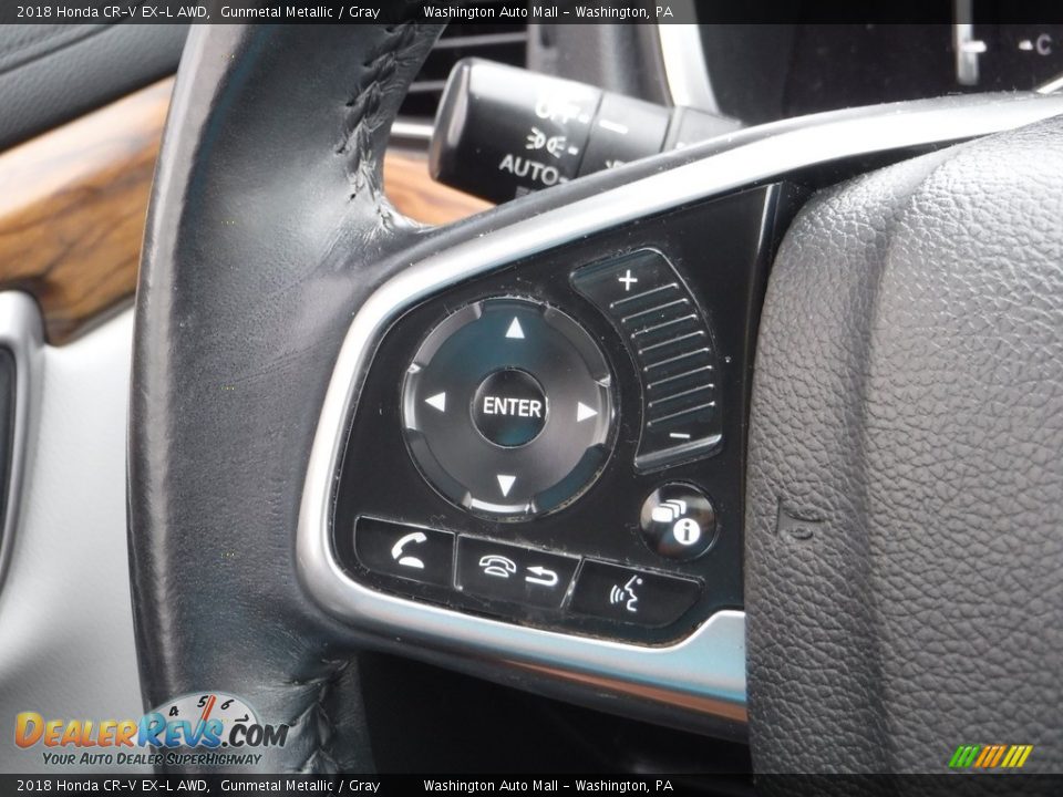 2018 Honda CR-V EX-L AWD Gunmetal Metallic / Gray Photo #25