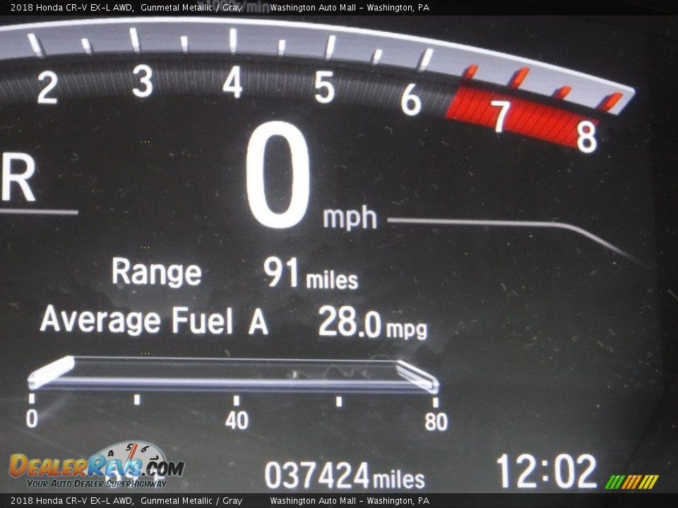 2018 Honda CR-V EX-L AWD Gunmetal Metallic / Gray Photo #33