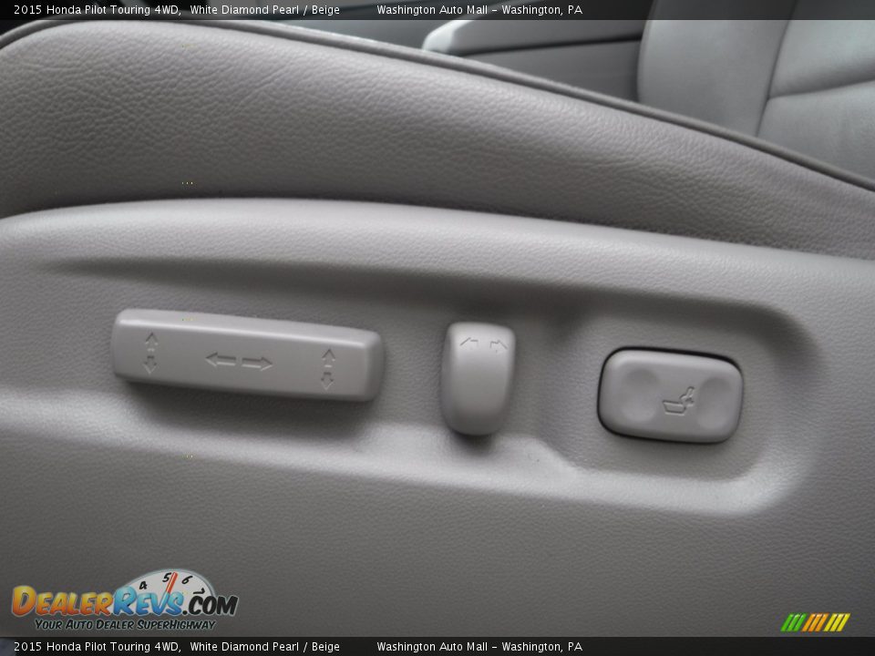 2015 Honda Pilot Touring 4WD White Diamond Pearl / Beige Photo #17