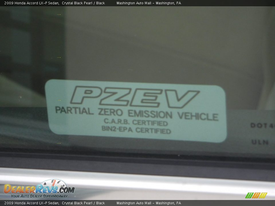 2009 Honda Accord LX-P Sedan Crystal Black Pearl / Black Photo #7