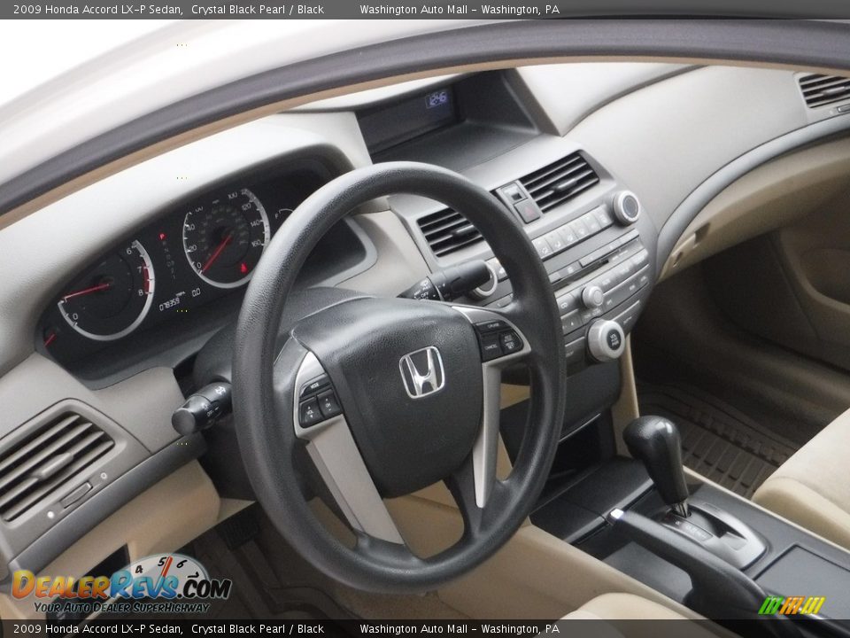 2009 Honda Accord LX-P Sedan Crystal Black Pearl / Black Photo #11