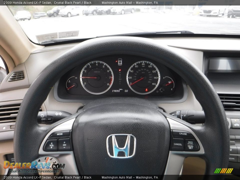 2009 Honda Accord LX-P Sedan Crystal Black Pearl / Black Photo #18