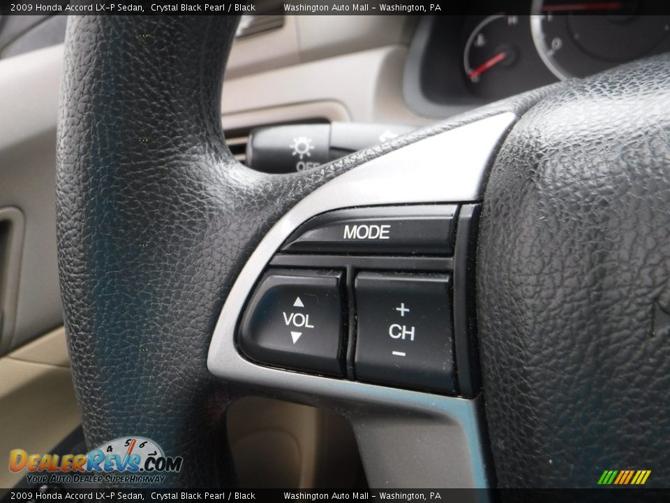 2009 Honda Accord LX-P Sedan Crystal Black Pearl / Black Photo #23