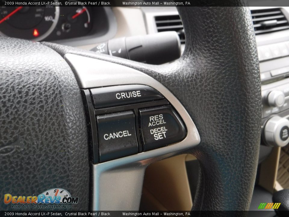 2009 Honda Accord LX-P Sedan Crystal Black Pearl / Black Photo #24