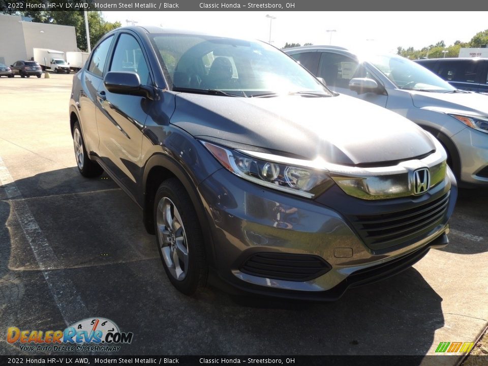 2022 Honda HR-V LX AWD Modern Steel Metallic / Black Photo #3