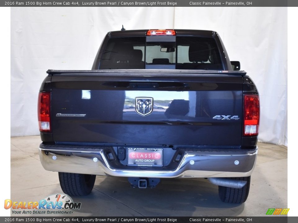 2016 Ram 1500 Big Horn Crew Cab 4x4 Luxury Brown Pearl / Canyon Brown/Light Frost Beige Photo #3