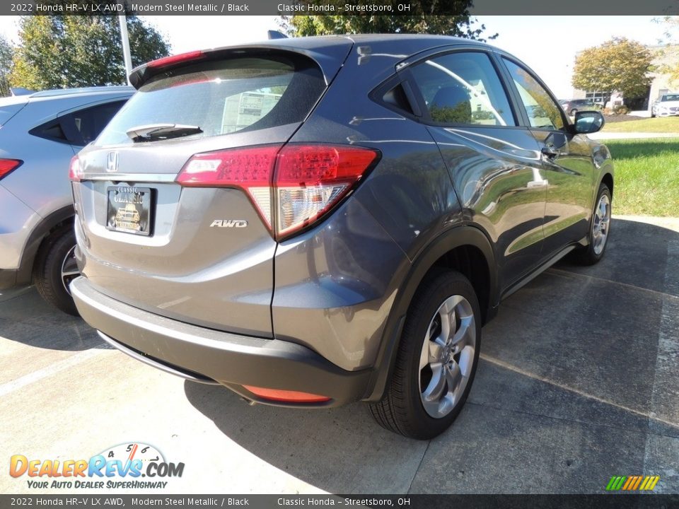 2022 Honda HR-V LX AWD Modern Steel Metallic / Black Photo #4