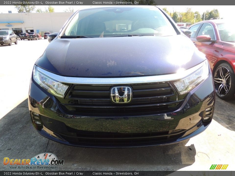 2022 Honda Odyssey EX-L Obsidian Blue Pearl / Gray Photo #2