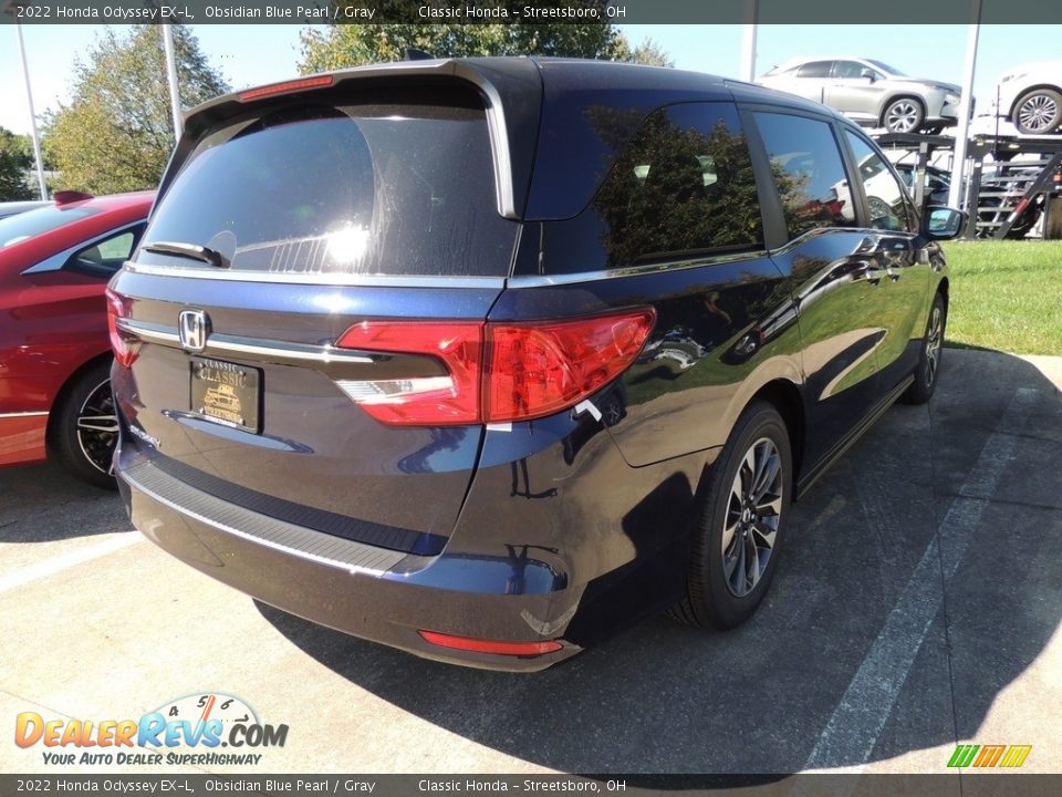 2022 Honda Odyssey EX-L Obsidian Blue Pearl / Gray Photo #4