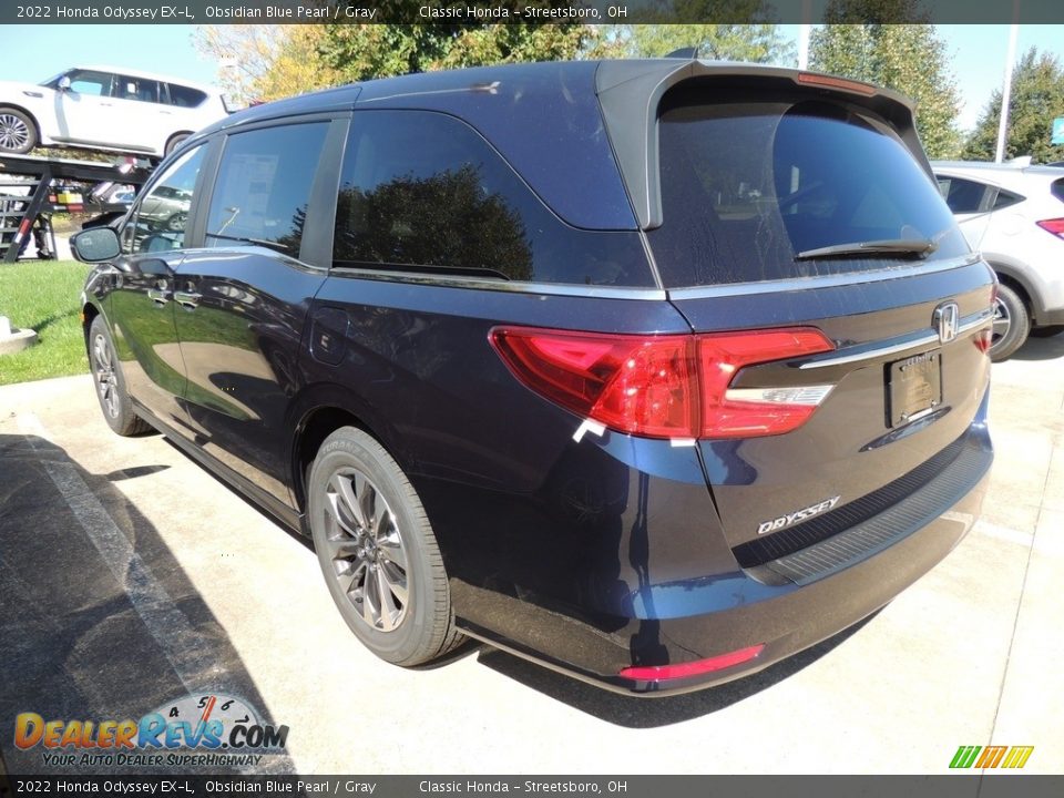 2022 Honda Odyssey EX-L Obsidian Blue Pearl / Gray Photo #5