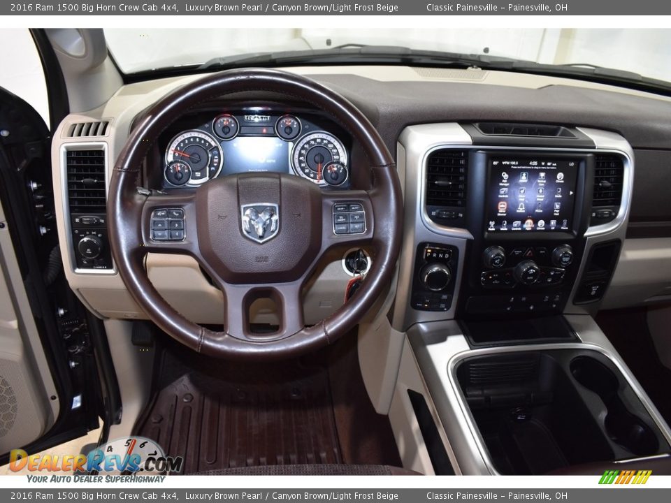 2016 Ram 1500 Big Horn Crew Cab 4x4 Luxury Brown Pearl / Canyon Brown/Light Frost Beige Photo #12