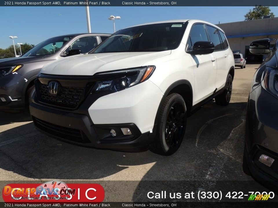 2021 Honda Passport Sport AWD Platinum White Pearl / Black Photo #1