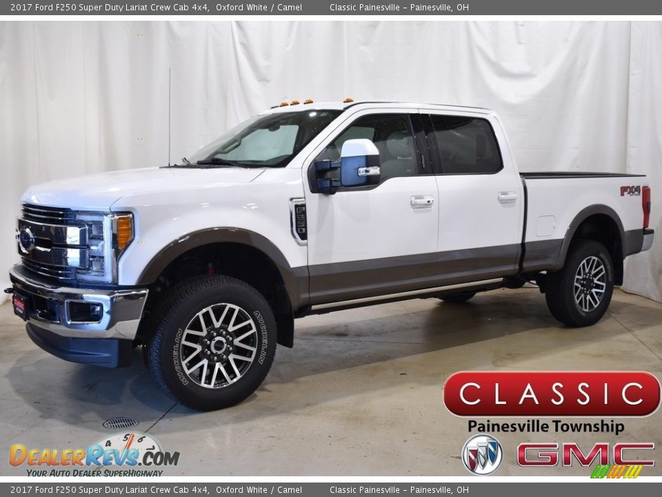 2017 Ford F250 Super Duty Lariat Crew Cab 4x4 Oxford White / Camel Photo #1