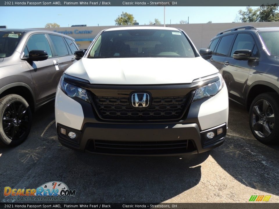 2021 Honda Passport Sport AWD Platinum White Pearl / Black Photo #2