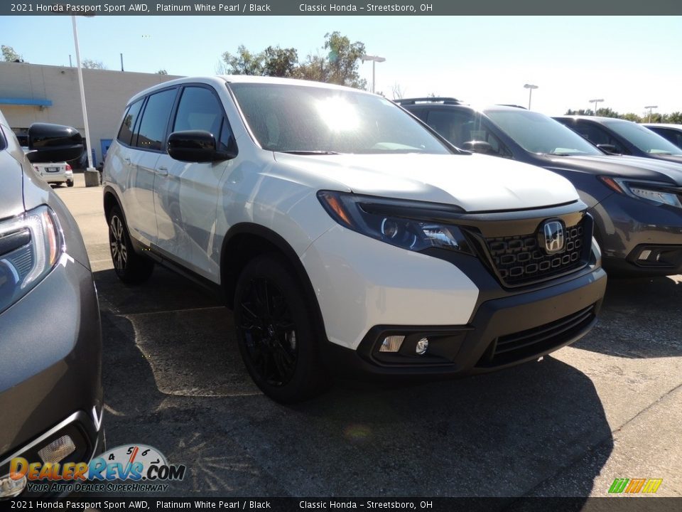 2021 Honda Passport Sport AWD Platinum White Pearl / Black Photo #3