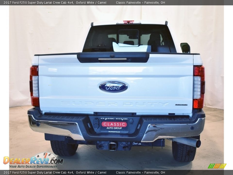 2017 Ford F250 Super Duty Lariat Crew Cab 4x4 Oxford White / Camel Photo #3