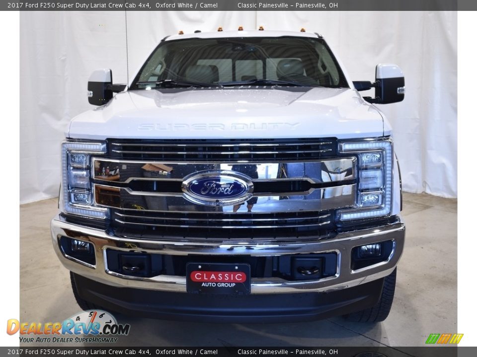 2017 Ford F250 Super Duty Lariat Crew Cab 4x4 Oxford White / Camel Photo #4