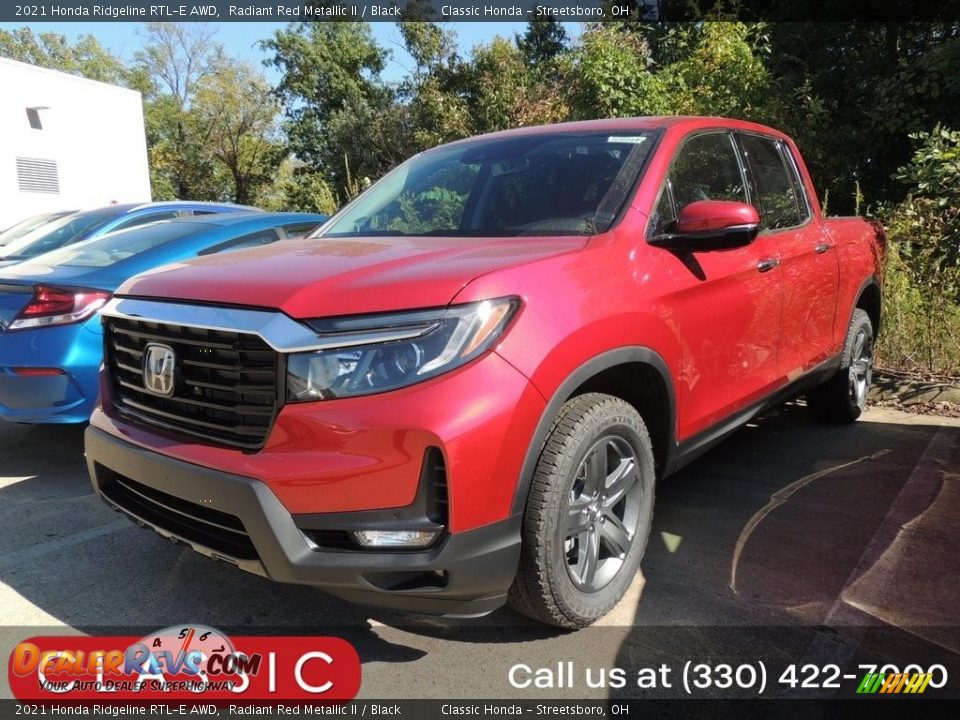 2021 Honda Ridgeline RTL-E AWD Radiant Red Metallic II / Black Photo #1