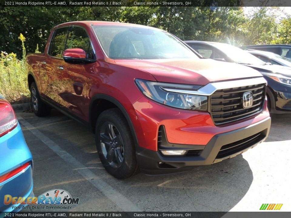 2021 Honda Ridgeline RTL-E AWD Radiant Red Metallic II / Black Photo #3