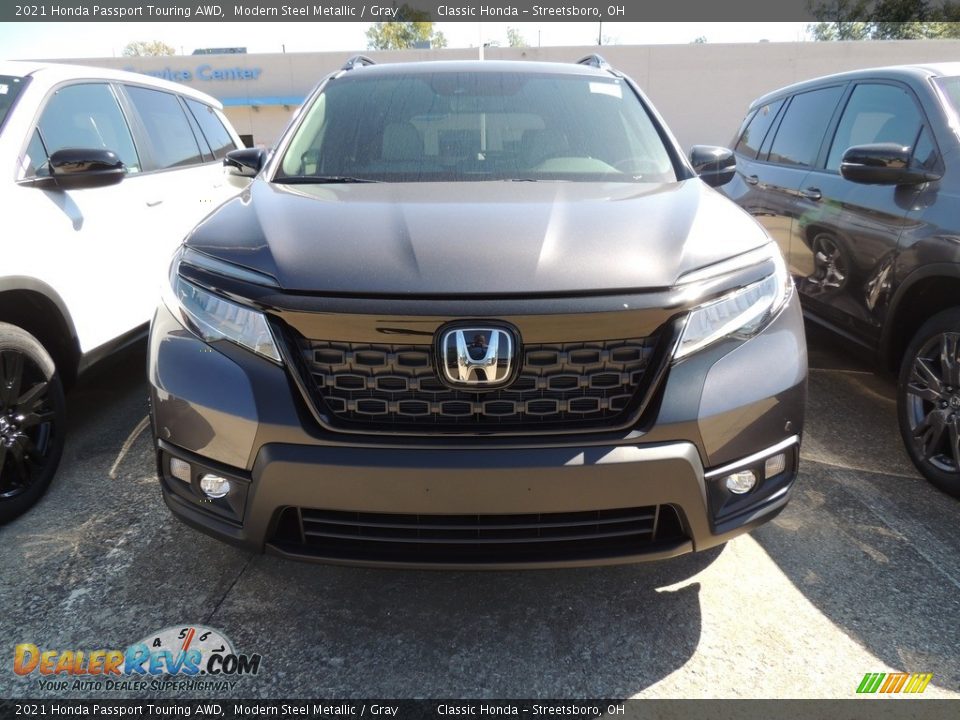2021 Honda Passport Touring AWD Modern Steel Metallic / Gray Photo #2