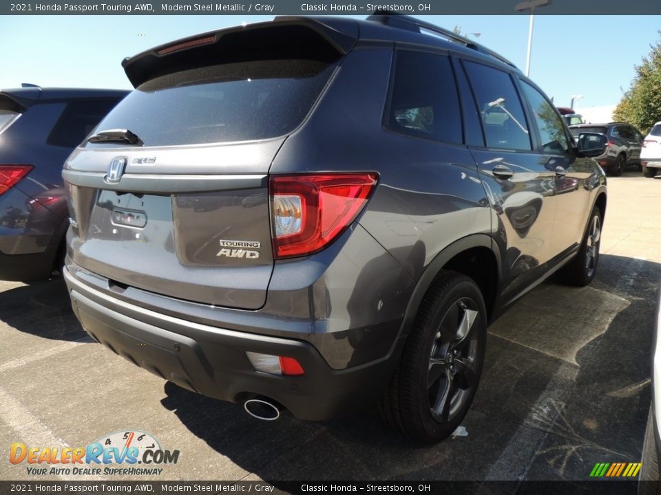 2021 Honda Passport Touring AWD Modern Steel Metallic / Gray Photo #4