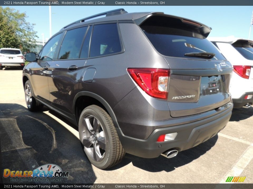 2021 Honda Passport Touring AWD Modern Steel Metallic / Gray Photo #5