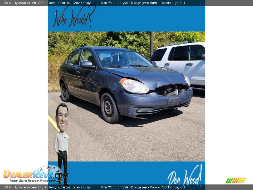 2010 Hyundai Accent GLS 4 Door Charcoal Gray / Gray Photo #1