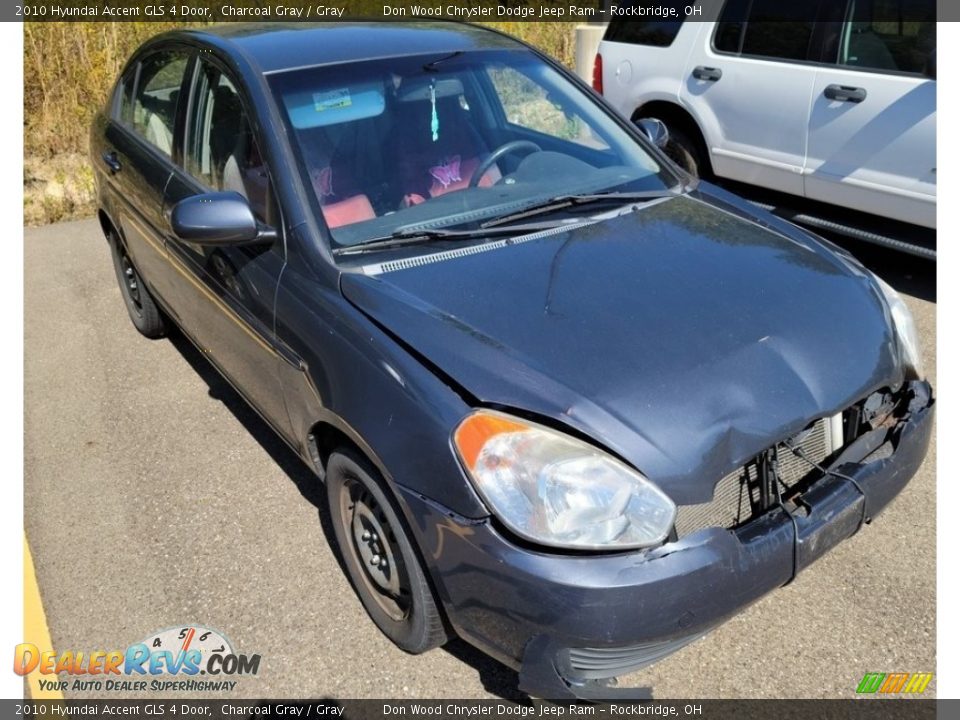 2010 Hyundai Accent GLS 4 Door Charcoal Gray / Gray Photo #2