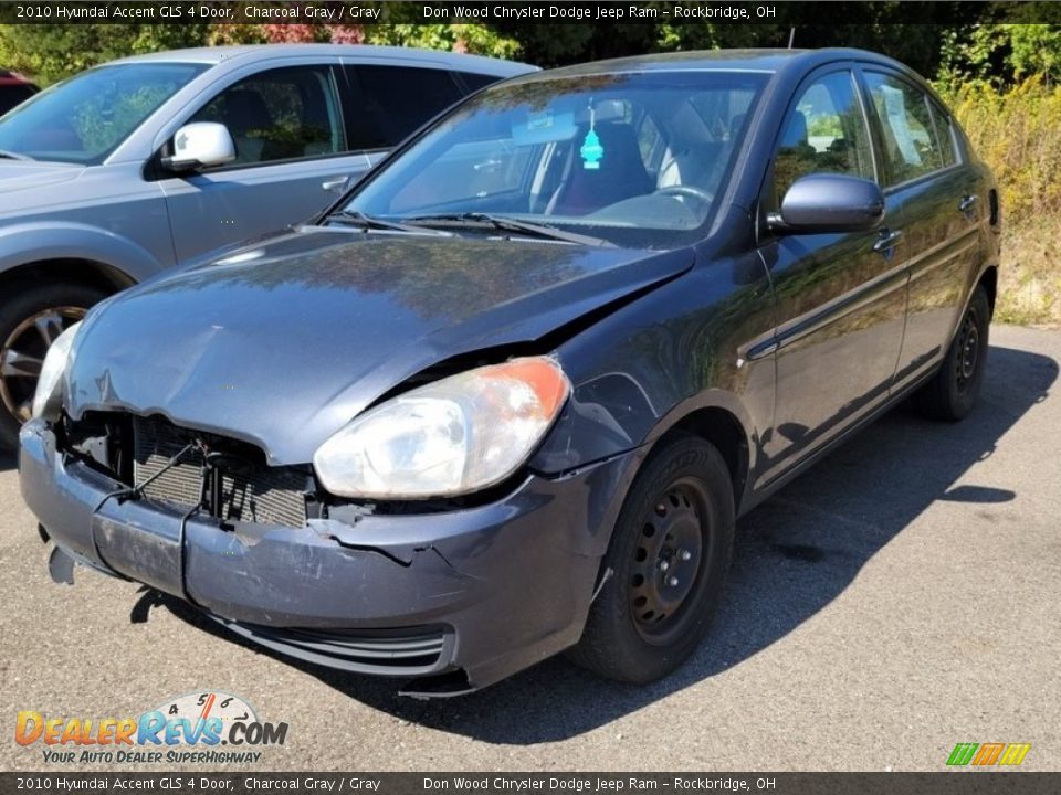 2010 Hyundai Accent GLS 4 Door Charcoal Gray / Gray Photo #3