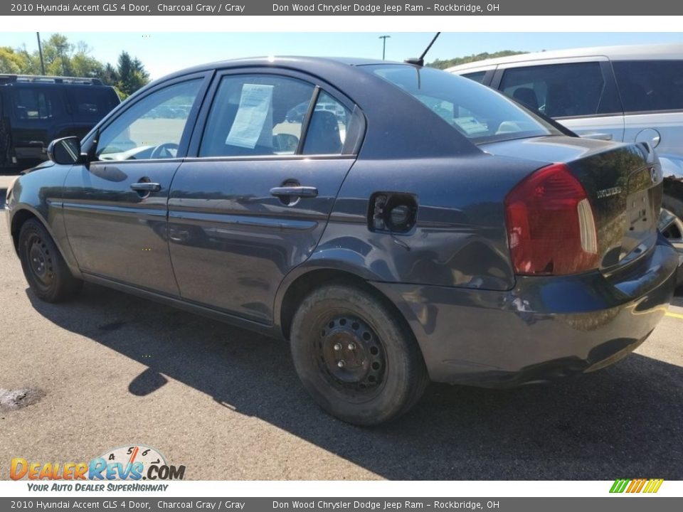 2010 Hyundai Accent GLS 4 Door Charcoal Gray / Gray Photo #4