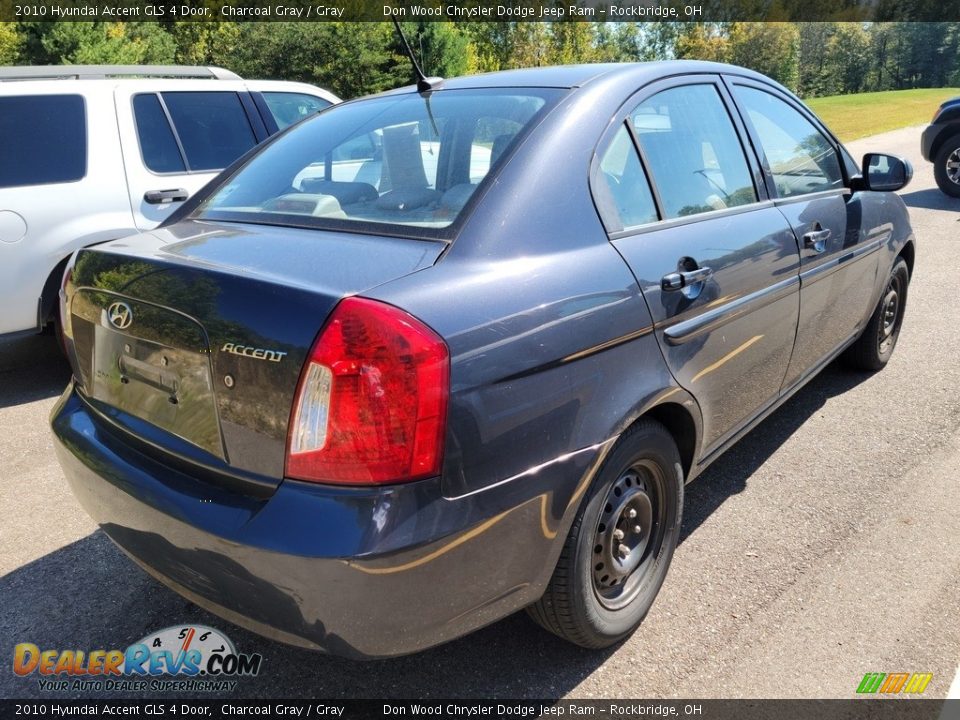 2010 Hyundai Accent GLS 4 Door Charcoal Gray / Gray Photo #6