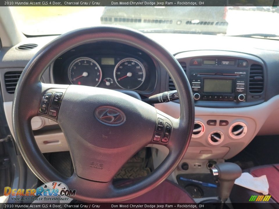 2010 Hyundai Accent GLS 4 Door Charcoal Gray / Gray Photo #10