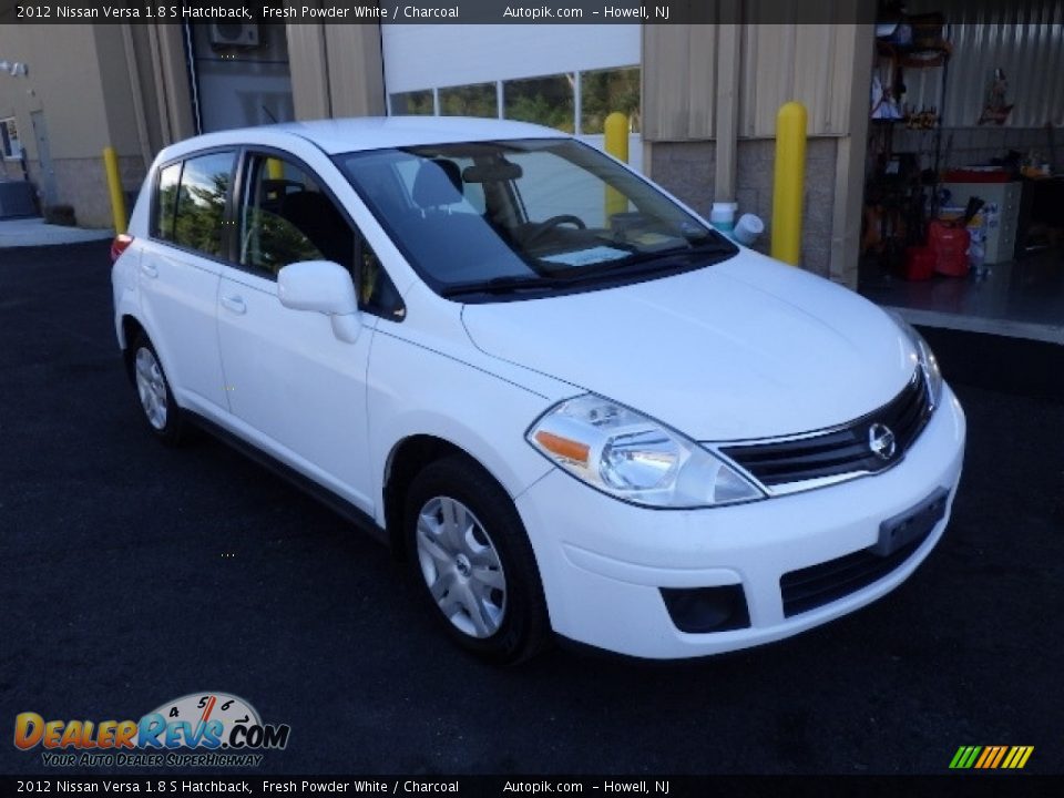 2012 Nissan Versa 1.8 S Hatchback Fresh Powder White / Charcoal Photo #3