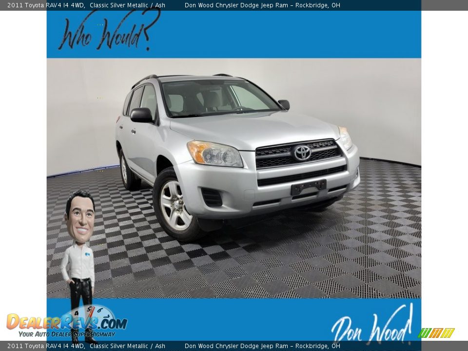 2011 Toyota RAV4 I4 4WD Classic Silver Metallic / Ash Photo #1